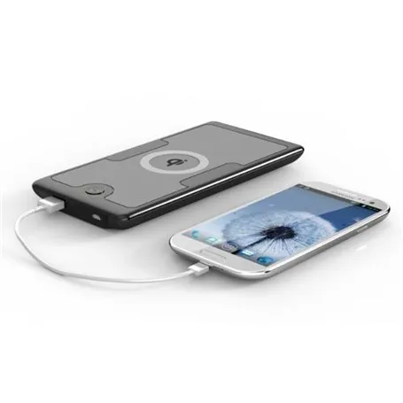 Bateria externa portátil de 6000 mAh e carregador sem fio compatível com Qi Qshell - 1