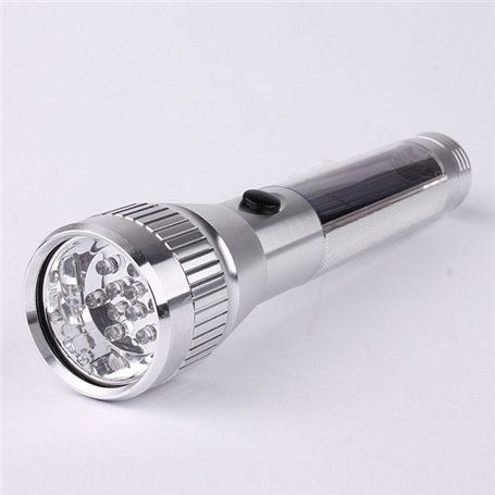 Solar LED Flashlight Torch in Aluminum Alloy - Lighting distance 50 m Eco Miracle - 1