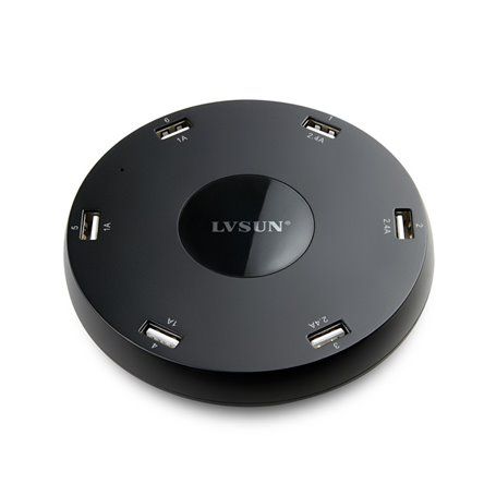 Intelligente Ladestation 6 USB-Anschlüsse 50 Watt Lvsun - 1