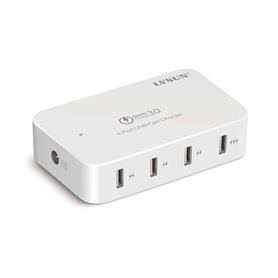 Smart 4-Port USB Charging Station 60 Watts Quick Charger QC 3.0 Lvsun - 1