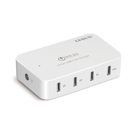 Station de Recharge Intelligente 4 Ports USB 60 Watts avec Recharge Rapide QC 3.0 Lvsun - 1