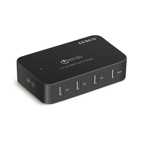 Smart 4-Port USB Charging Station 60 Watts Quick Charger QC 3.0 Lvsun - 9