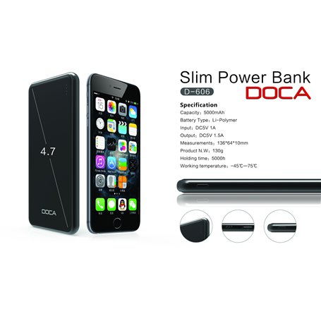 Batterie Externe Portable 5000 mAh Doca - 6