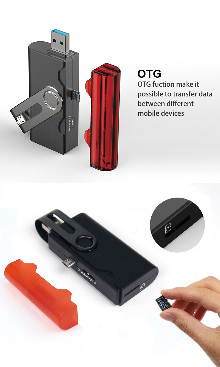 KBPBA099 Batterie Externe Portable 2600 mAh et Clé USB OTG