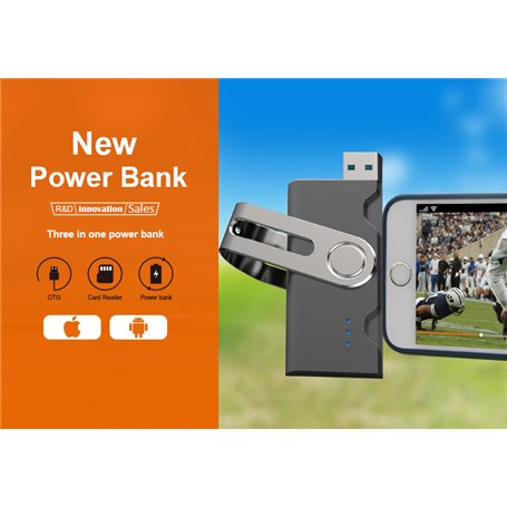2600 mAh Taşınabilir Harici Pil ve USB OTG Anahtarı Sinobangoo - 5