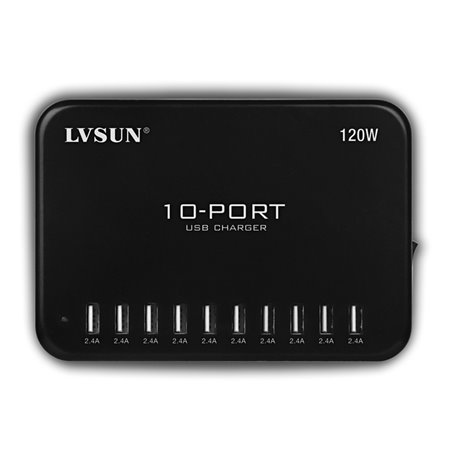 LS-10U24F Smart 10-Port 120 Watts USB Charging Station LS-10U24F