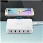Smart 5-Port USB and Qi Charging Station Lvsun - 3