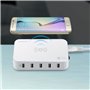 Smart 5-Port USB and Qi Charging Station Lvsun - 3