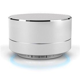 A10 Reflective LED Light Metal Round Shape Bluetooth Speaker A10