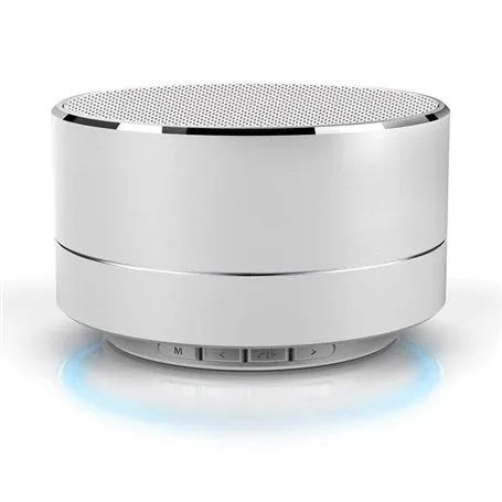 A10 Bluetooth-Mini-Lautsprecher aus gebürstetem Metall mit reflektierendem LED-Licht Favorever - 1
