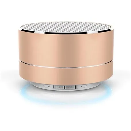 A10 Mini alto-falante Bluetooth com design escovado em metal com luz LED reflexiva Favorever - 4