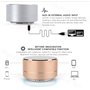 Reflective LED Light Metal Round Shape Bluetooth Speaker Favorever - 5