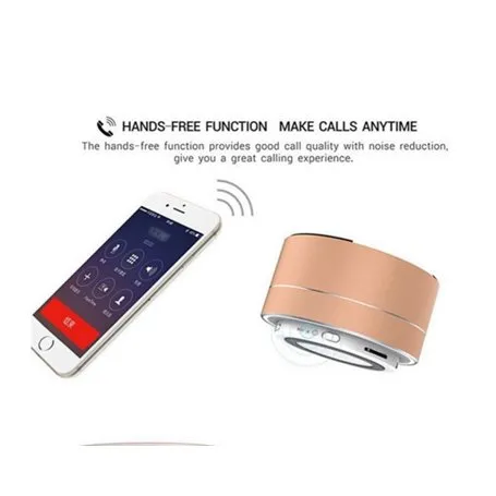 A10 Mini alto-falante Bluetooth com design escovado em metal com luz LED reflexiva Favorever - 6