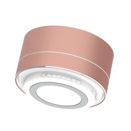 A10 Mini alto-falante Bluetooth com design escovado em metal com luz LED reflexiva Favorever - 8
