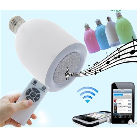 Bluetooth Kontrollü ve Bluetooth Mini Hoparlörlü RGBW LED Lamba BL04 Favorever - 5