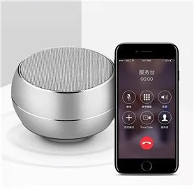 Mini Bluetooth-luidspreker van geborsteld metaal met reflecterend LED-licht BT632 Favorever - 1