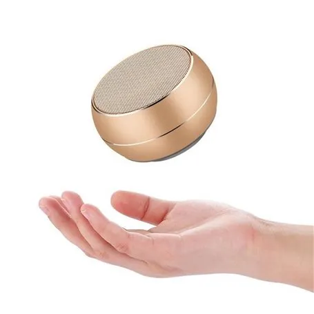 Mini alto-falante Bluetooth com design escovado em metal com luz LED reflexiva BT632 Favorever - 2