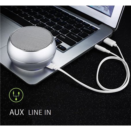 Mini Haut-Parleur Bluetooth Design Métal Brossé avec Lumière LED Réfléchissante BT632 Favorever - 7