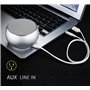 Reflective LED Light Metal Round Shape Bluetooth Speaker Favorever - 7