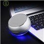 Mini Haut-Parleur Bluetooth Design Métal Brossé avec Lumière LED Réfléchissante Favorever - 4