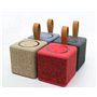 Mini Haut-Parleur Bluetooth Design Cube en Toile Rétro Favorever - 3