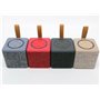 Mini Haut-Parleur Bluetooth Design Cube en Toile Rétro Favorever - 4