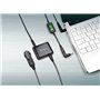 Lvsun Adaptor DC universal ultra subțire de 90W pentru laptopuri, pentru mașină, cu afișaj LCD și ieșire USB