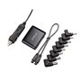 90W Ultra Slim Universal Car Laptop DC Adaptor with LCD Display and USB Output Lvsun - 1