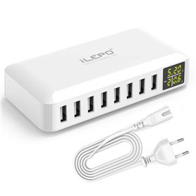 Inteligentna stacja ładująca 8 portów USB 50 watów W012 Ilepo - 1