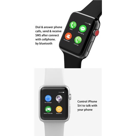 Montre Bracelet Intelligente Blueetooth Téléphone Caméra Ecran Tactile GX-BW329 Ilepo - 7