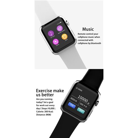 Montre Bracelet Intelligente Blueetooth Téléphone Caméra Ecran Tactile GX-BW329 Ilepo - 9