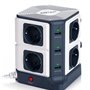 MRJ8401 Bloc Multiprise Protégé Mixte 250 Volts et USB 5 Volts 8Plus6