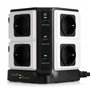 MRJ8401 250 volt beschermde gemengde stekkerdoos en 5 volt USB 8Plus6