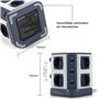 MRJ8401 250 volt beschermde gemengde stekkerdoos en 5 volt USB 8Plus6