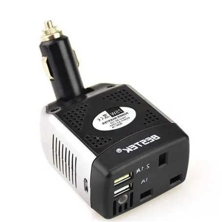 75 Watts 250 Volts Mixed Protected Multi-Socket Inverter Block and 5 Volts USB on Cigarette Lighter Bestek - 1