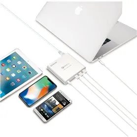 Lvsun Stație de încărcare inteligentă cu 4 porturi USB-A și USB-C, cu încărcare rapidă de 87 de wați QC 3.0 PD 3.0 Lvsun - 1