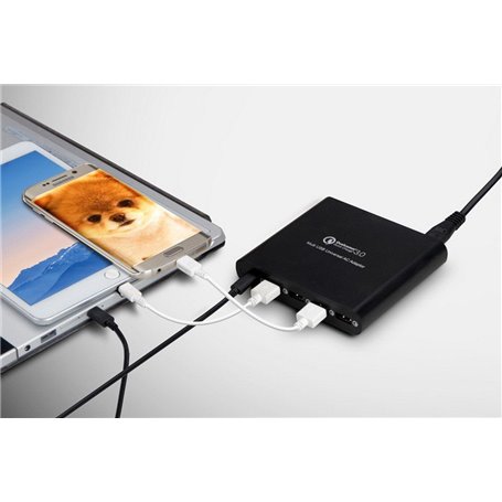 Smart 5-Port USB-A and USB-C Charging Station 80 Watts Quick Charger QC 3.0 PD 3.0 Lvsun - 6