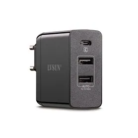 Ultraszybka stacja ładująca o mocy 45 W 2 porty USB-A i 1 port USB-C PD 3.0 i QC 3.0 Lvsun - 1