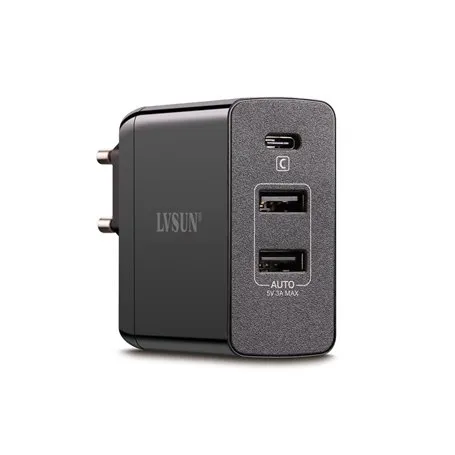 Smart 3-Port USB-A- och USB-C-laddningsstation 45 watt snabbladdare QC 3.0 PD 3.0 Lvsun - 1