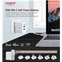 LS-QW45-PD 45 Watt Ultra-Schnellladestation 2 USB-A Ports und 1 USB...