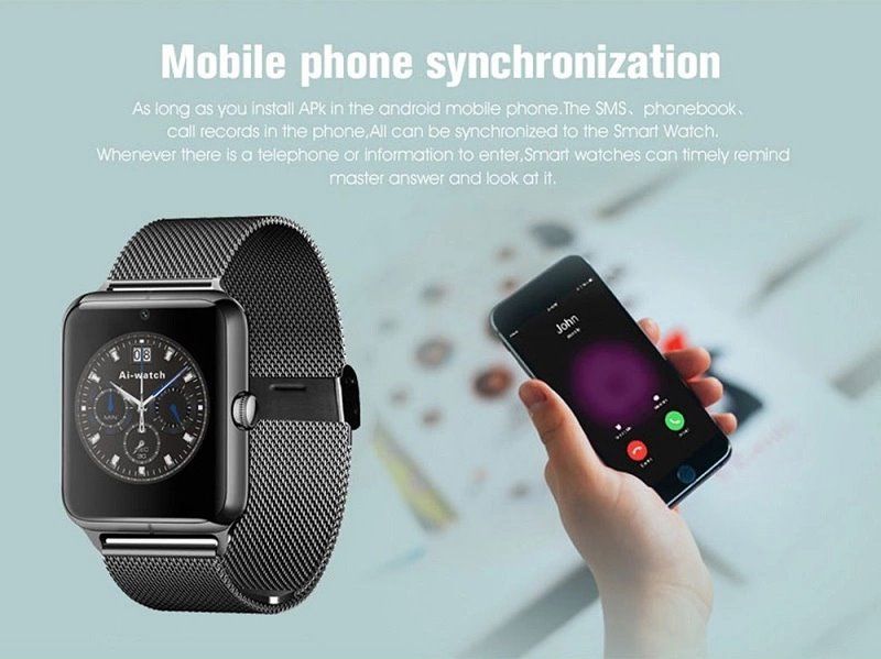 Bluetooth mobile phone shop watch