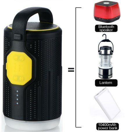 Lanterne de Camping Batterie Externe Portable 10400 mAh Haut-Parleur Bluetooth Abest - 1