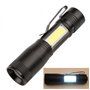 FL-3034 CREE XPE & COB LED Rechargeable Torch Flashlight Lamp
