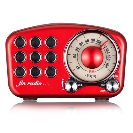 Mini Haut-Parleur Bluetooth Design Rétro et Radio-FM R919-B Fuyin - 1