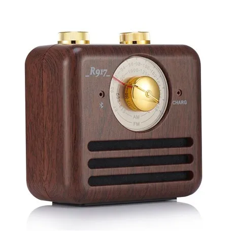Alto-falante Bluetooth com design retro e rádio FM R917-B Fuyin - 1