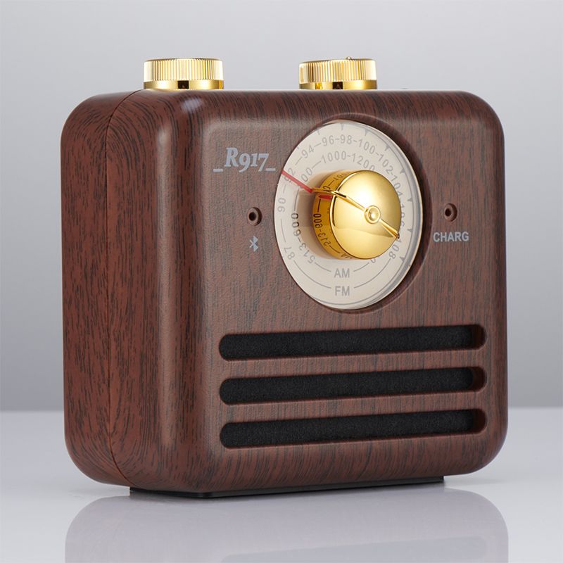 R919-B Mini Haut-Parleur Bluetooth Design Rétro et Radio-FM R919-B