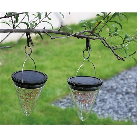 Lanterna solar suspensa LED com design cônico Jufeng - 7