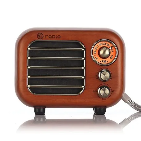 Alto-falante Bluetooth com design retro e rádio FM R918-A/C Fuyin - 1