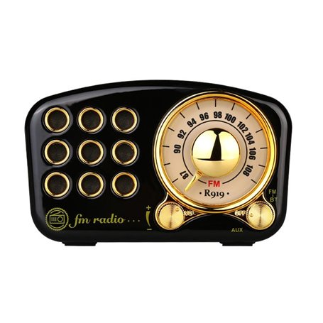 Mini Haut-Parleur Bluetooth Design Rétro et Radio-FM Fuyin - 4