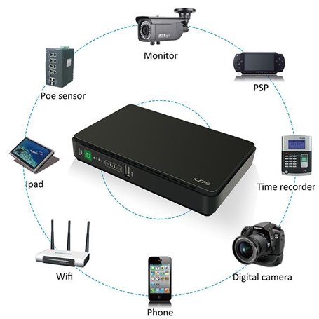 Batterie Externe Portable 8800 mAh et Mini POE 430P UPS Système d'Alimentation Sans Coupure Intelligent W023 Ilepo - 2